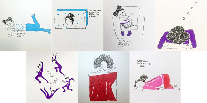 #MightCouldDrawToday Week 56: Sleepyhead. Art by Stephanie Nunez.