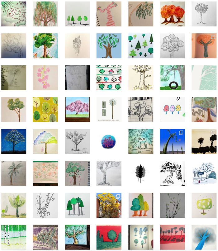 #MightCouldDrawToday Week 3: Trees. Christine Nishiyama, Might Could Studios