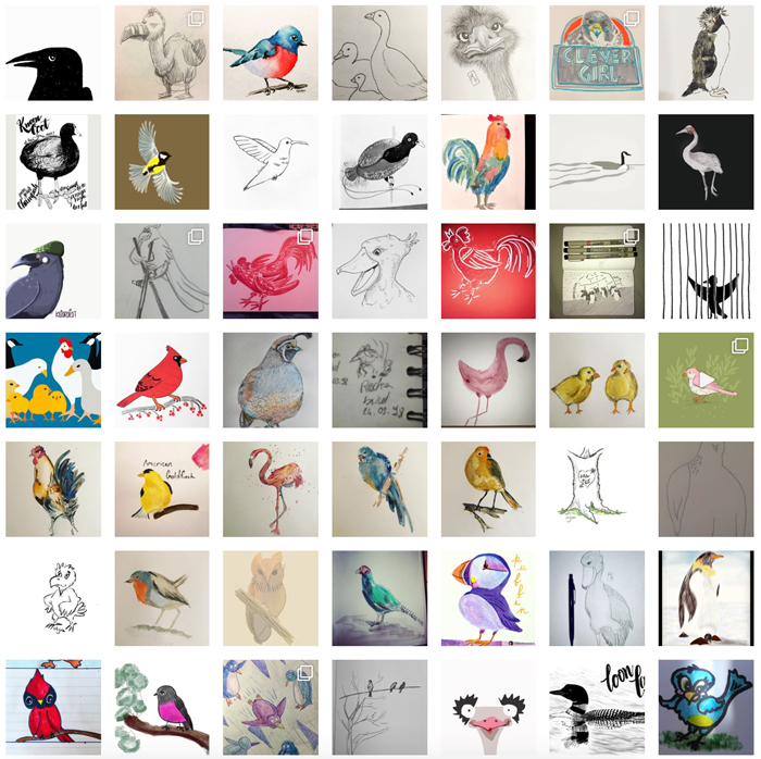 #MightCouldDrawToday Week 5: Birds. Christine Nishiyama, Might Could Studios