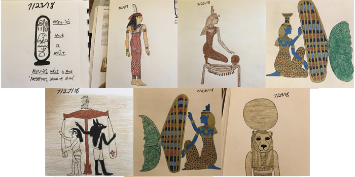 #MightCouldDrawToday Week 23: Ancient Egypt. Art by Mana S.