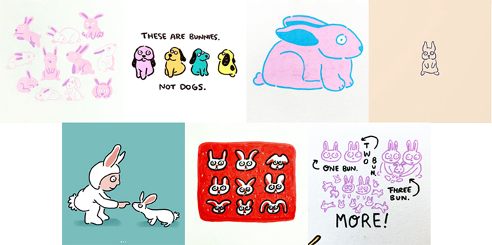 #MightCouldDrawToday Week 24: Bunnies. Christine Nishiyama, Might Could Studios