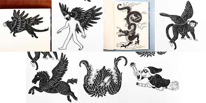 #MightCouldDrawToday Week 36: Inktober: Mythical Creatures: Darkness. Christine Nishiyama, Might Could Studios.