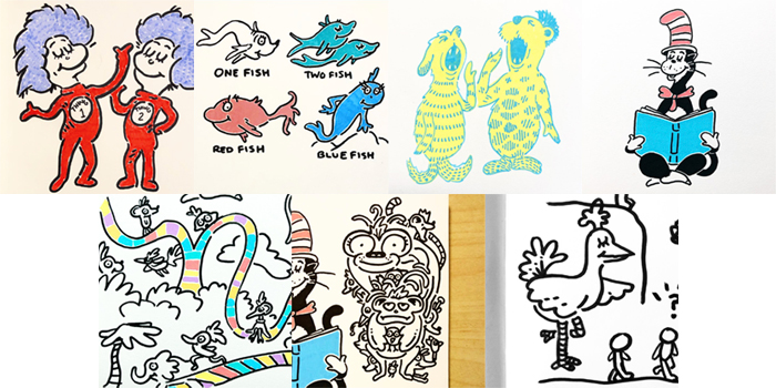 #MightCouldDrawToday Week 55: Dr. Seuss. Christine Nishiyama, Might Could Studios.