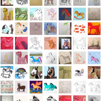 #MightCouldDrawToday Week 28: Horses. Christine Nishiyama, Might Could Studios